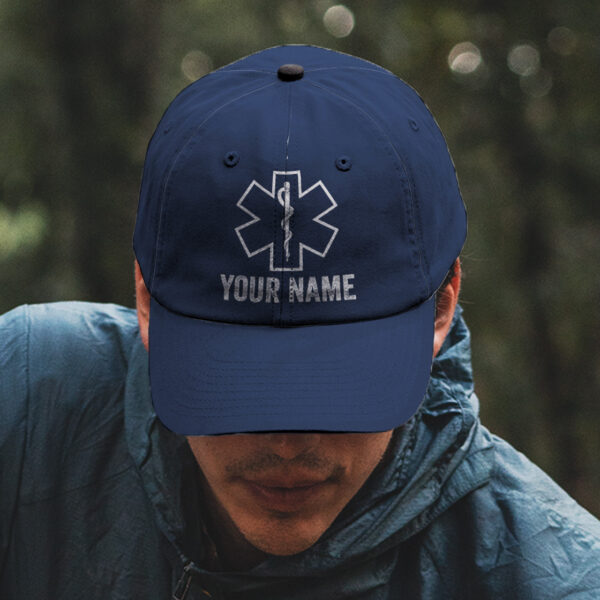 Hi Vis Cap EMT Custom Name Safety 7