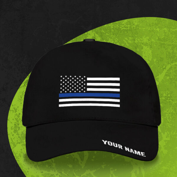 Hi Vis Cap Thin Blue Line Custom Name Safety 5