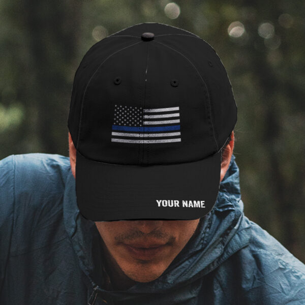 Hi Vis Cap Thin Blue Line Custom Name Safety 7