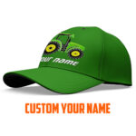 Hi Vis Cap Yellow Green Tractor Custom Name 2