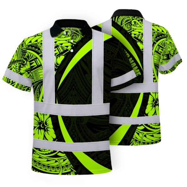 Hi-Vis-Hawaiian-Shirt-Reflective-Tapes-Hawaiian-Polynesian-Tribal-Custom-Name-Safety-Workwear-Workers,-Truckers-1