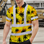 Hi-Vis-Hawaiian-Shirt-Reflective-Tapes-Yellow-Neon-Flowers-Custom-Name-Safety-Workwear-Workers,-Truckers,-Operators-3