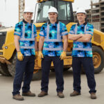 Hi-Vis-Polo-Shirt-Reflective-Tapes-Blue-Neon-Flowers-4-Custom-Name-7