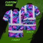 Hi-Vis-Polo-Shirt-Reflective-Tapes-Gradient-Blue-Violet-Custom-Name-Safety-Workwear-For-Workers,-Truckers,-Operators-2