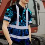 Hi-Vis-Polo-Shirt-Reflective-Tapes-Gradient-Turtle-Hawaiian-Polynesian-Tribal-Custom-Name-4