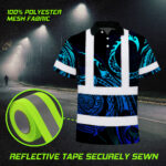 Hi-Vis-Polo-Shirt-Reflective-Tapes-Gradient-Turtle-Hawaiian-Polynesian-Tribal-Custom-Name-8