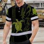 Hi-Vis-Polo-Shirt-Reflective-Tapes-Lime-Neon-Hawaiian-Polynesian-Tribal-Custom-Name-3