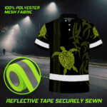 Hi-Vis-Polo-Shirt-Reflective-Tapes-Lime-Neon-Hawaiian-Polynesian-Tribal-Custom-Name-8