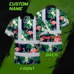 Hi-Vis-Polo-Shirt-Reflective-Tapes-Neon-Pink-Flowers-2-Custom-Name-Safety-Workwear-For-Workers,-Truckers,-Operators-2
