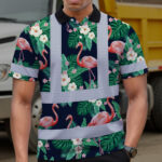 Hi-Vis-Polo-Shirt-Reflective-Tapes-Neon-Pink-Flowers-2-Custom-Name-Safety-Workwear-For-Workers,-Truckers,-Operators-5