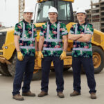 Hi-Vis-Polo-Shirt-Reflective-Tapes-Neon-Pink-Flowers-2-Custom-Name-Safety-Workwear-For-Workers,-Truckers,-Operators-7