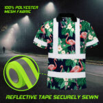 Hi-Vis-Polo-Shirt-Reflective-Tapes-Neon-Pink-Flowers-2-Custom-Name-Safety-Workwear-For-Workers,-Truckers,-Operators-8