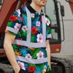 Hi-Vis-Polo-Shirt-Reflective-Tapes-Neon-Pink-Flowers-Custom-Name-4