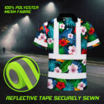 Hi-Vis-Polo-Shirt-Reflective-Tapes-Neon-Pink-Flowers-Custom-Name-8