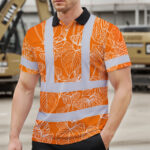 Hi-Vis-Polo-Shirt-Reflective-Tapes-Orange-Neon-Flowers-Custom-Name-Safety-Workwear-For-Workers,-Truckers,-Operators-3