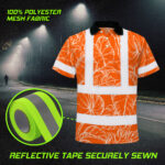 Hi-Vis-Polo-Shirt-Reflective-Tapes-Orange-Neon-Flowers-Custom-Name-Safety-Workwear-For-Workers,-Truckers,-Operators-8