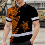 Hi-Vis-Polo-Shirt-Reflective-Tapes-Orange-Neon-Turtle-Hawaii-Custom-Name-3