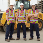 Hi-Vis-Polo-Shirt-Reflective-Tapes-Pink-Neon-And-Lime-Flowers-Custom-Name-Safety-Workwear-For-Workers,-Truckers,-Operators-5