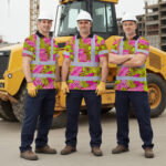 Hi-Vis-Polo-Shirt-Reflective-Tapes-Pink-Neon-And-Lime-Flowers-Custom-Name-Safety-Workwear-For-Workers,-Truckers,-Operators-7