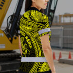 Hi-Vis-Polo-Shirt-Reflective-Tapes-Yellow-Neon-Hawaii-Octopus-Custom-6
