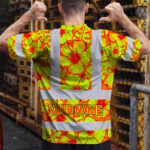 Hi-Vis-Shirt-Reflective-Tapes-Orange-Neon-And-Yellow-Flowers-Custom-Name-Safety-Workwear-For-Workers,-Truckers,-Operators-4