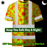 Hi-Vis-Shirt-Reflective-Tapes-Orange-Neon-And-Yellow-Flowers-Custom-Name-Safety-Workwear-For-Workers,-Truckers,-Operators-7