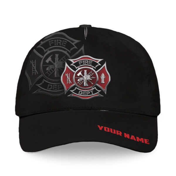 High Visibility Cap Firefighter First In Last Out Custom Name 1