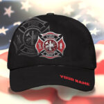 High Visibility Cap Firefighter First In Last Out Custom Name 4