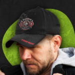 High Visibility Cap Firefighter First In Last Out Custom Name 5