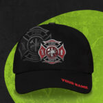 High Visibility Cap Firefighter First In Last Out Custom Name 7