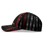 High Visibility Cap Firefighter Thin Red Line Custom Name 3