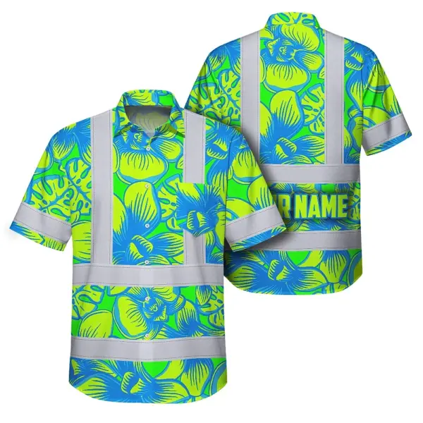 hi-vis-hawaiian-shirt-reflective-tapes-green-neon-blue-orchid-custom-7083b.webp