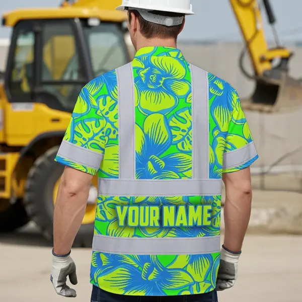 hi-vis-hawaiian-shirt-reflective-tapes-green-neon-blue-orchid-custom-d4590.webp