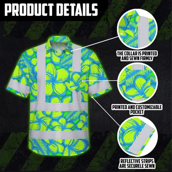 hi-vis-hawaiian-shirt-reflective-tapes-green-neon-blue-plumeria-08f7e.webp