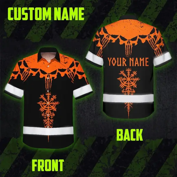 hi-vis-hawaiian-shirt-reflective-tapes-orange-neon-skull-custom-name-e438d.webp