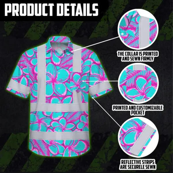 hi-vis-hawaiian-shirt-reflective-tapes-pink-neon-blue-plumeria-270ba.webp
