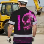 hi-vis-hawaiian-shirt-reflective-tapes-pink-neon-skull-custom-name-3944a.webp