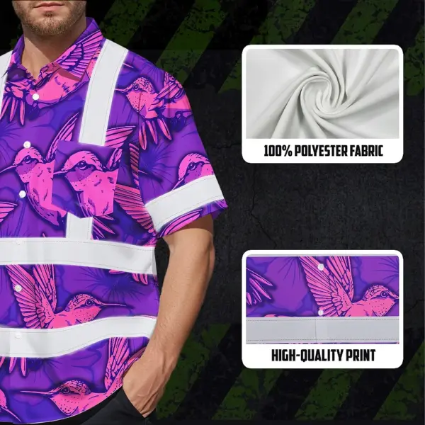 hi-vis-hawaiian-shirt-reflective-tapes-pink-neon-violet-hummingbird-44d61.webp