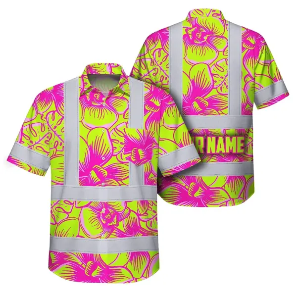 hi-vis-hawaiian-shirt-reflective-tapes-pink-neon-yellow-orchid-eb452.webp