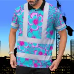 hi-vis-polo-shirt-reflective-tapes-blue-neon-and-pink-flowers-custom-42da0.webp