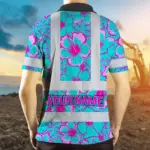 hi-vis-polo-shirt-reflective-tapes-blue-neon-and-pink-flowers-custom-e2597.webp