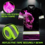 hi-vis-polo-shirt-reflective-tapes-pink-neon-skull-custom-name-3055c.webp