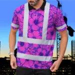 hi-vis-polo-shirt-reflective-tapes-violet-neon-and-pink-flowers-0b580.webp