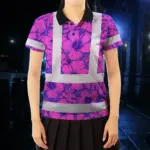 hi-vis-polo-shirt-reflective-tapes-violet-neon-and-pink-flowers-9d00c.webp