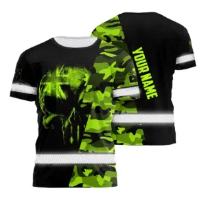 Hi Vis Shirt Reflective Skull AU Flag