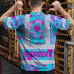 hi-vis-shirt-reflective-tapes-blue-neon-and-pink-flowers-custom-name-508fc.webp