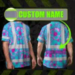 hi-vis-shirt-reflective-tapes-blue-neon-and-pink-flowers-custom-name-67648.webp