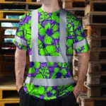 hi-vis-shirt-reflective-tapes-green-neon-and-violet-flowers-custom-ac2f8.webp