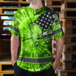 hi-vis-shirt-reflective-tapes-green-tie-dye-us-flag-scratch-custom-d154c.webp
