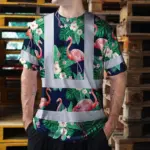 hi-vis-shirt-reflective-tapes-neon-pink-flowers-2-custom-name-safety-e78d2.webp